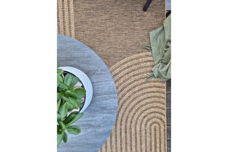 Wiltontæppe tæppe Naturlig Form 160x230 cm - 160x230 cm - Tekstiler - Tæpper - Udendørs tæpper