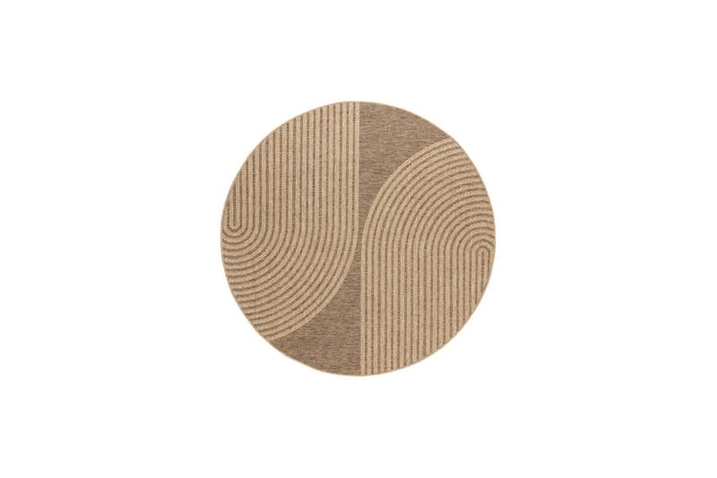 Wiltontæppe tæppe Naturlig Form Rund 240x240 cm - 240x240 cm - Tekstiler - Tæpper - Udendørs tæpper
