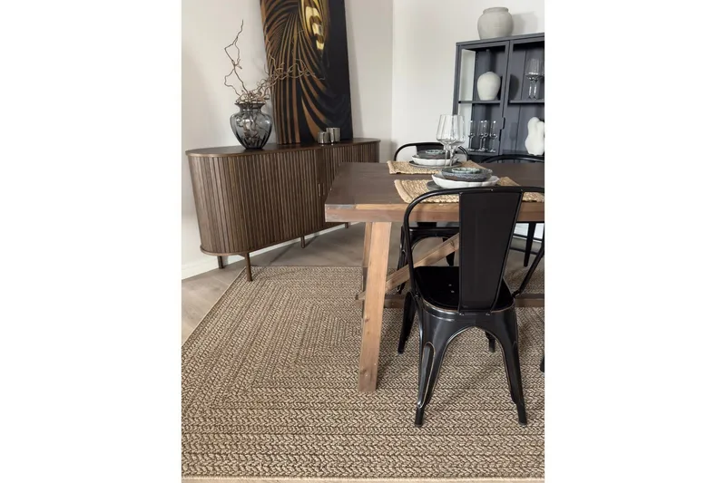 Wiltontæppe tæppe Naturlig Ramme 200x200 cm - 200x200 cm - Tekstiler - Tæpper - Store tæpper