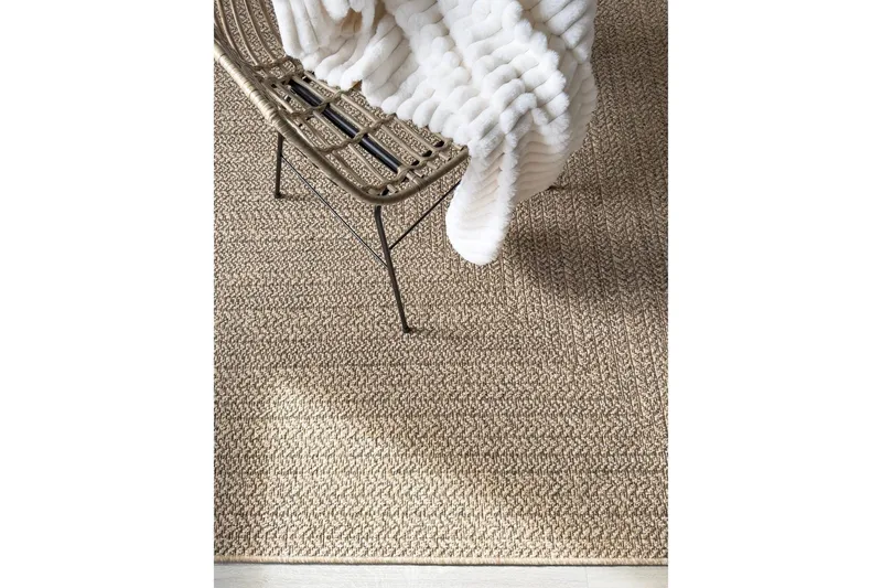 Wiltontæppe tæppe Naturlig Ramme 240x340 cm - 240x340 cm - Tekstiler - Tæpper - Udendørs tæpper