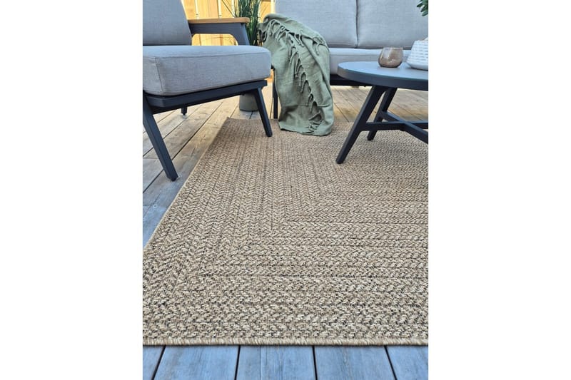Wiltontæppe tæppe Naturlig Ramme 280x280 cm - 280x280 cm - Tekstiler - Tæpper - Udendørs tæpper