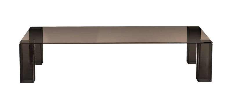 Tetsuya Rektangulært Sofabord 140x60x30 cm i glas, Brun