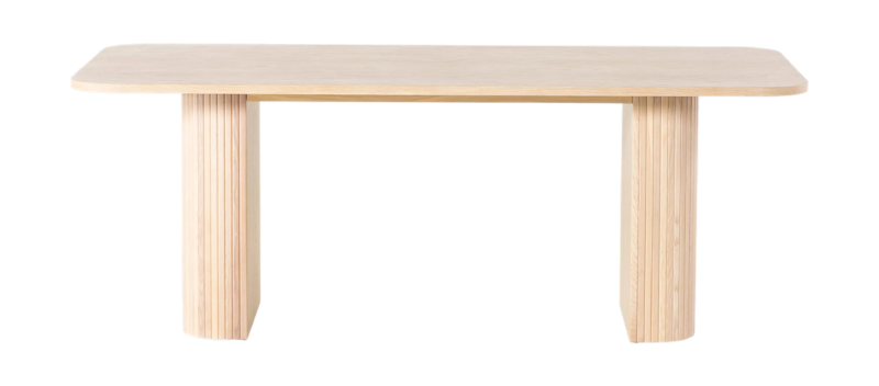 Kopparbo Spisebord 200 cm, Lyst hvidglaseret egetræ