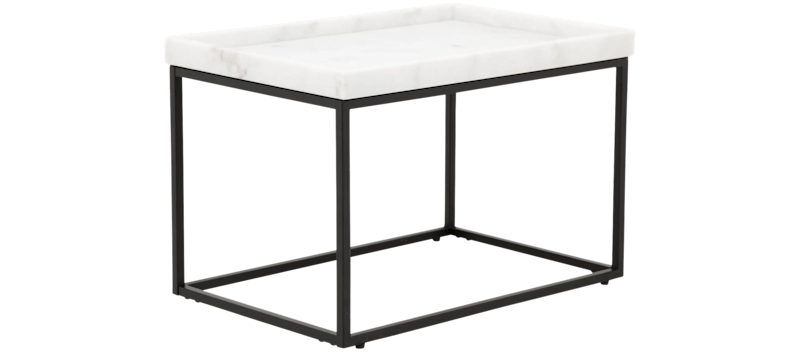 Kungshult Sidebord 60 cm, Hvid/Sort