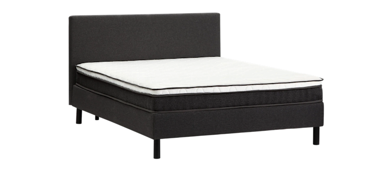 Divine Komplet Sengepakke Kontinentalseng 180x200 cm med madras, Mørkegrå