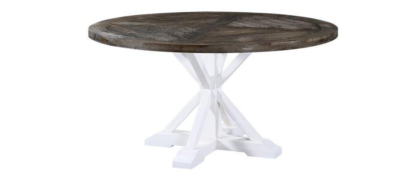 Lyon Spisebord 150 cm Rund, Natur/Hvid